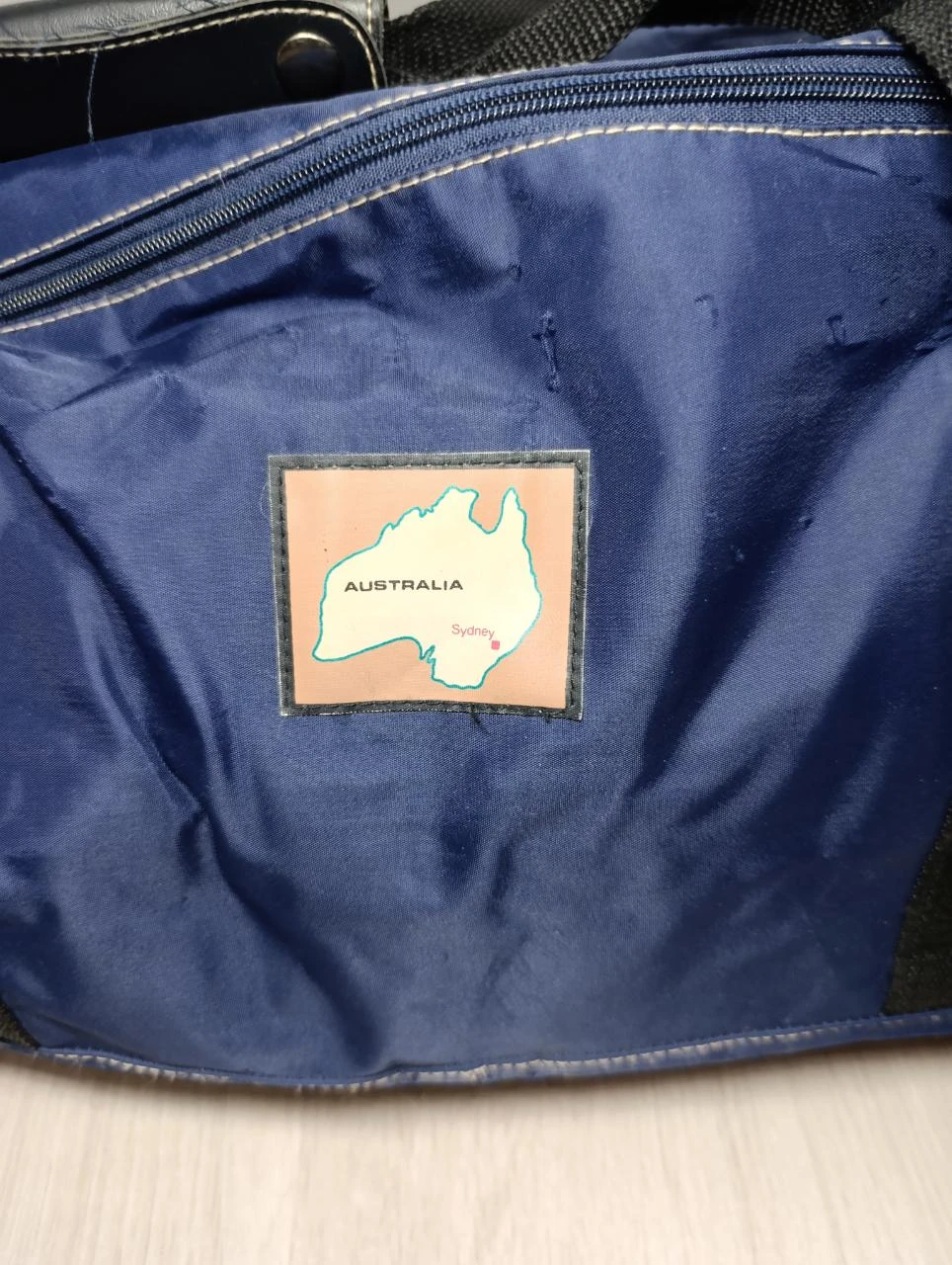 Saxoline Sydney Australia Vintage Travel Bag Navy Blue 71cm – photo 5